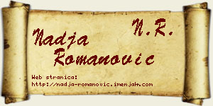 Nadja Romanović vizit kartica